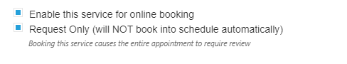 online booking request only