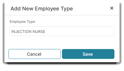 add new employee type