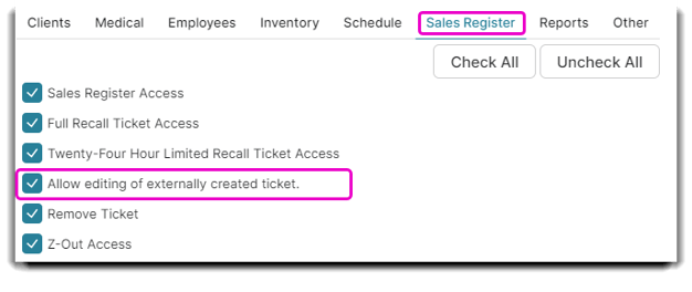allow editing of external ticket