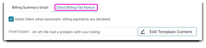 client billing notice