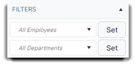 employees filter on schedule