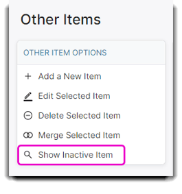 inactive other items