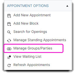 manage group option