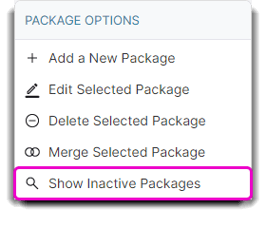 package options inactive