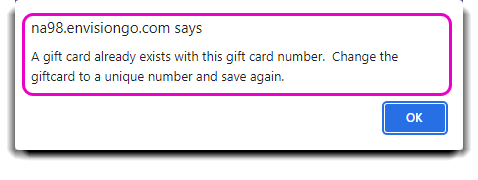 same gift card number