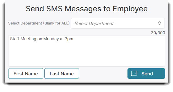 send sms to employees