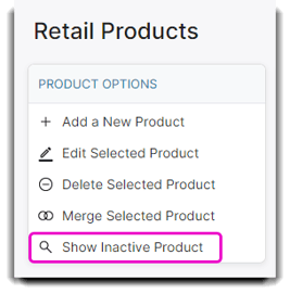 show inactive retail